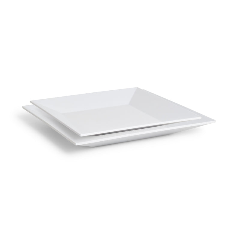 Melamine White Rim Square Platter