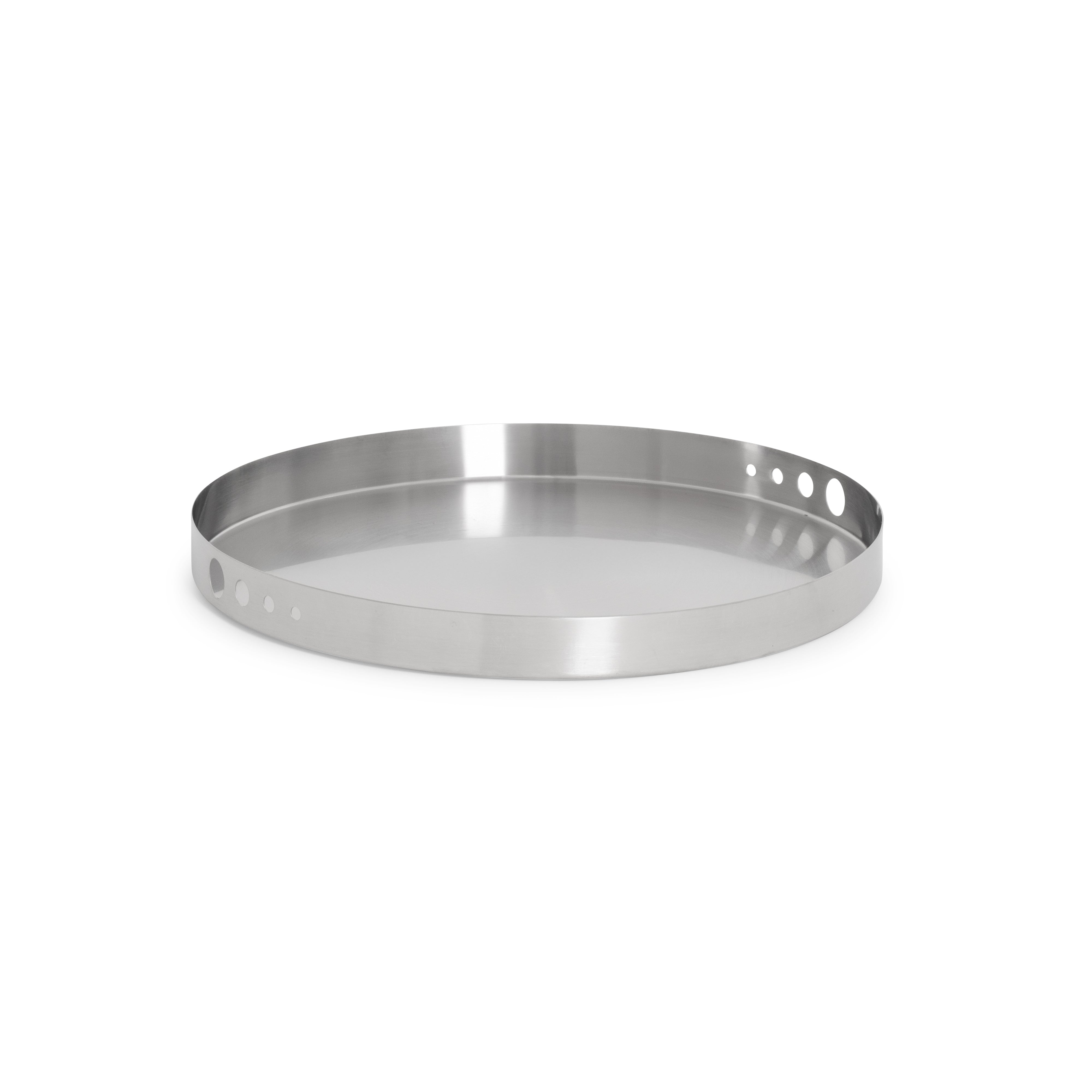 Mod Stainless Steel Round Tray w/Holes 14"