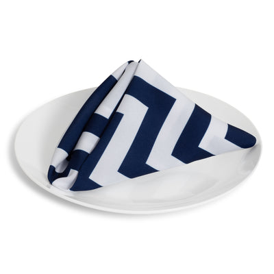 Navy Chevron Napkin
