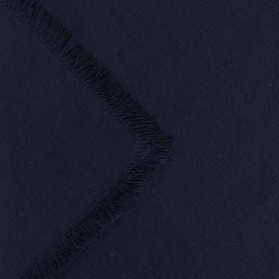 Navy Fringe Napkin