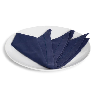 Hemstitched Navy Dinner Napkin