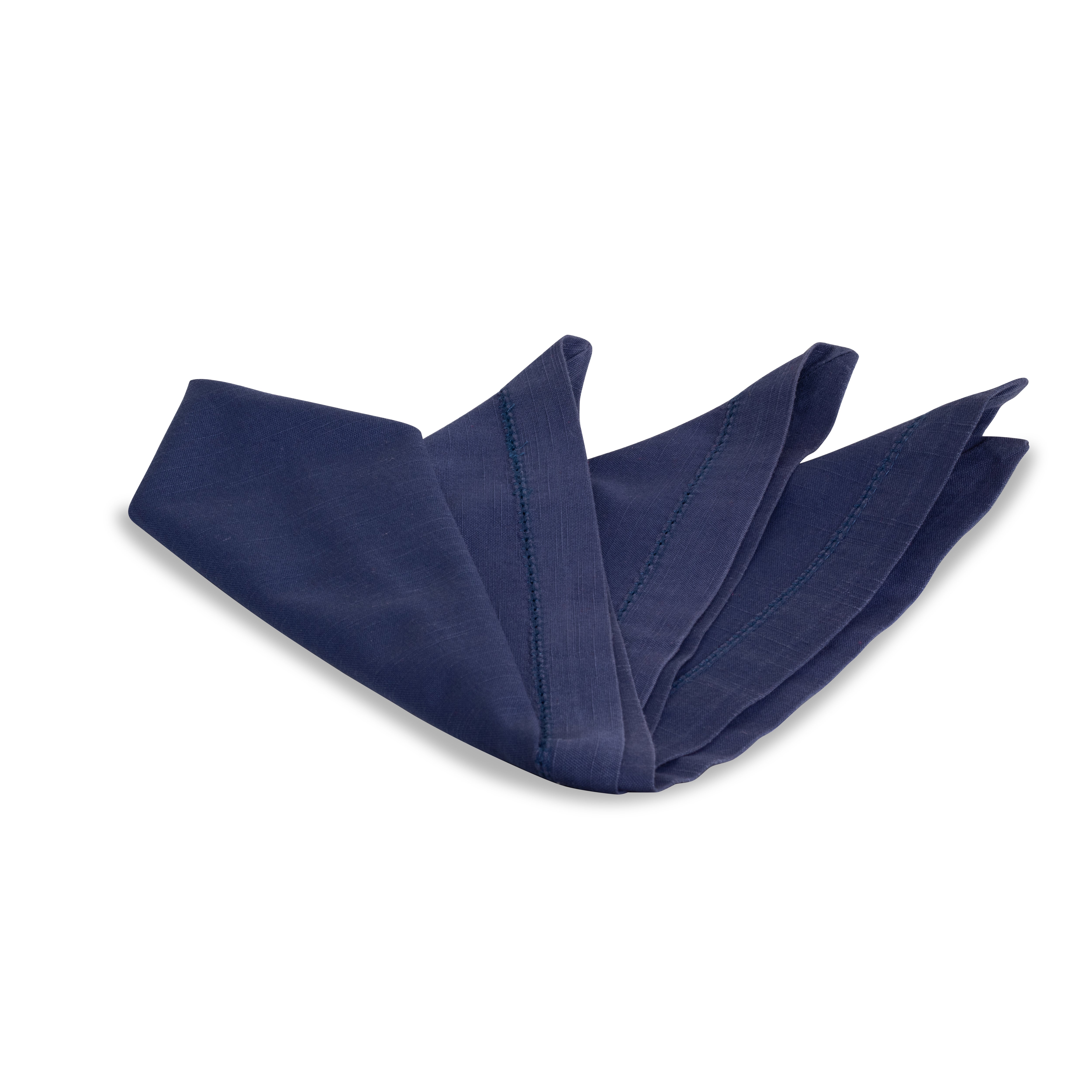Hemstitched Navy Dinner Napkin