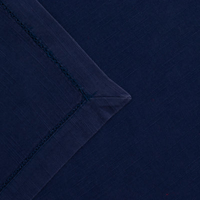 Hemstitched Navy Dinner Napkin
