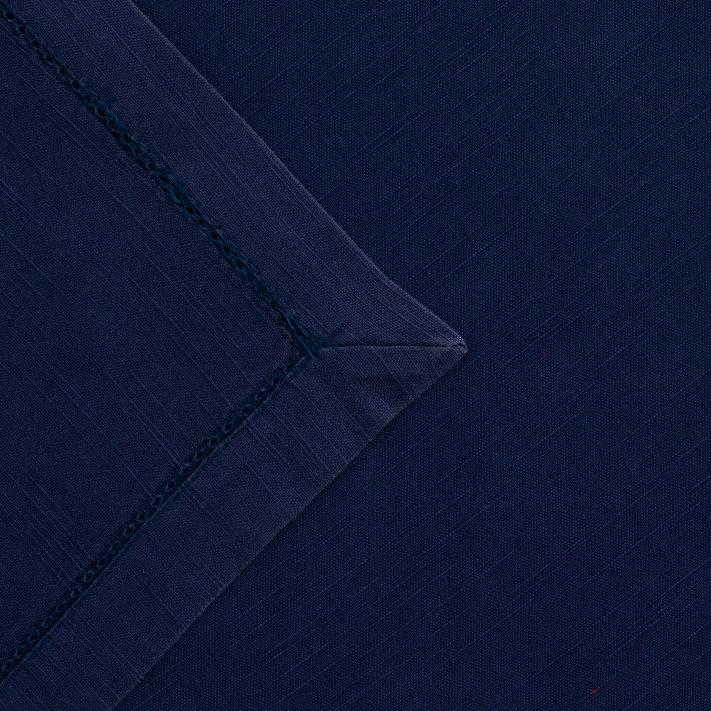 Hemstitched Navy Dinner Napkin