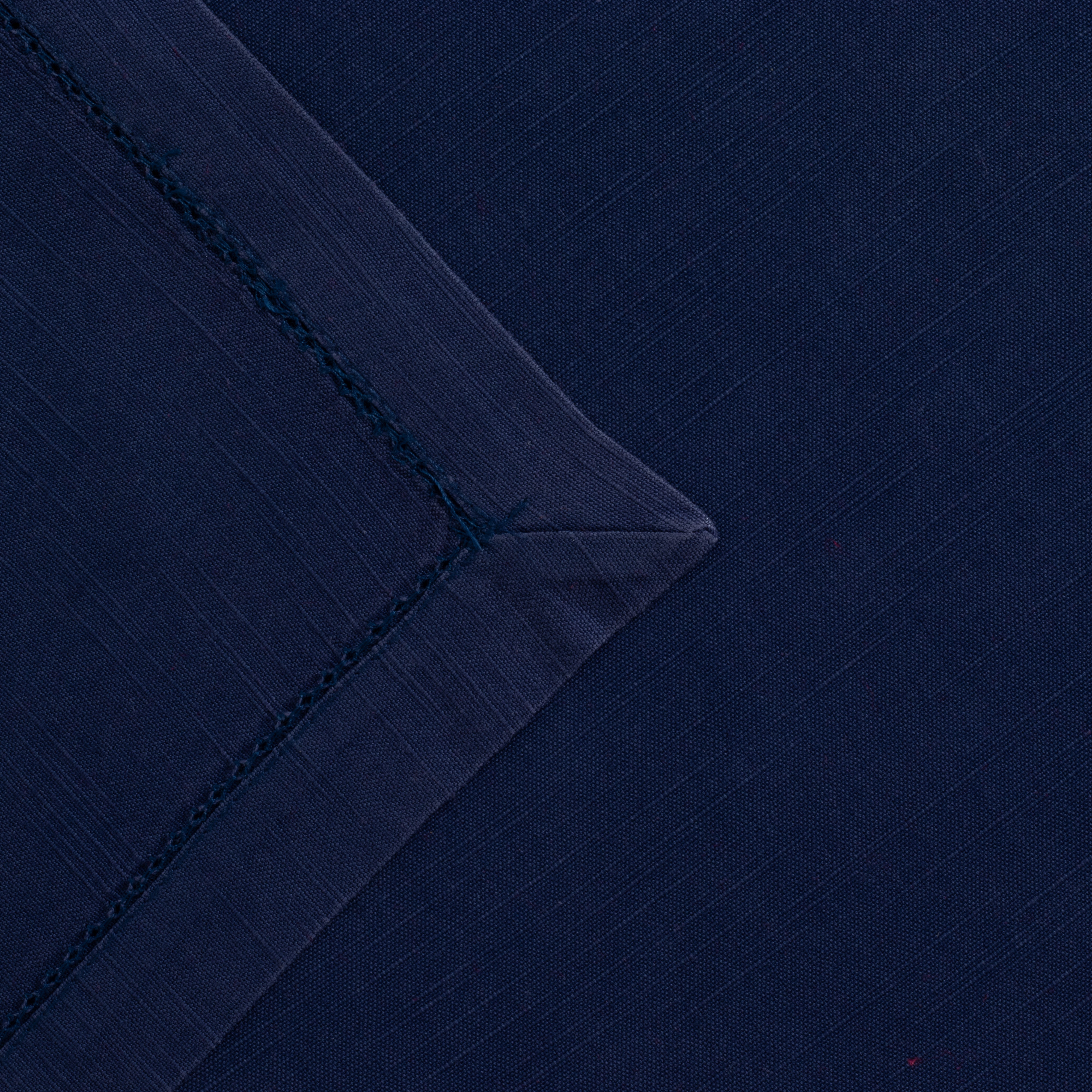 Hemstitched Navy Dinner Napkin