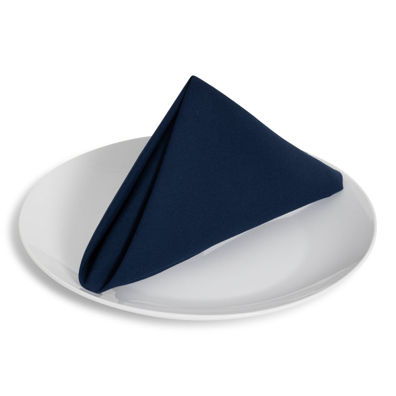 Solid Cotton Nouveau Navy Napkin