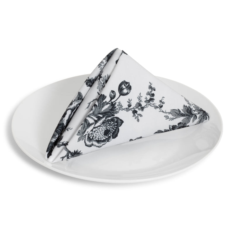 Party Toile Black Napkin
