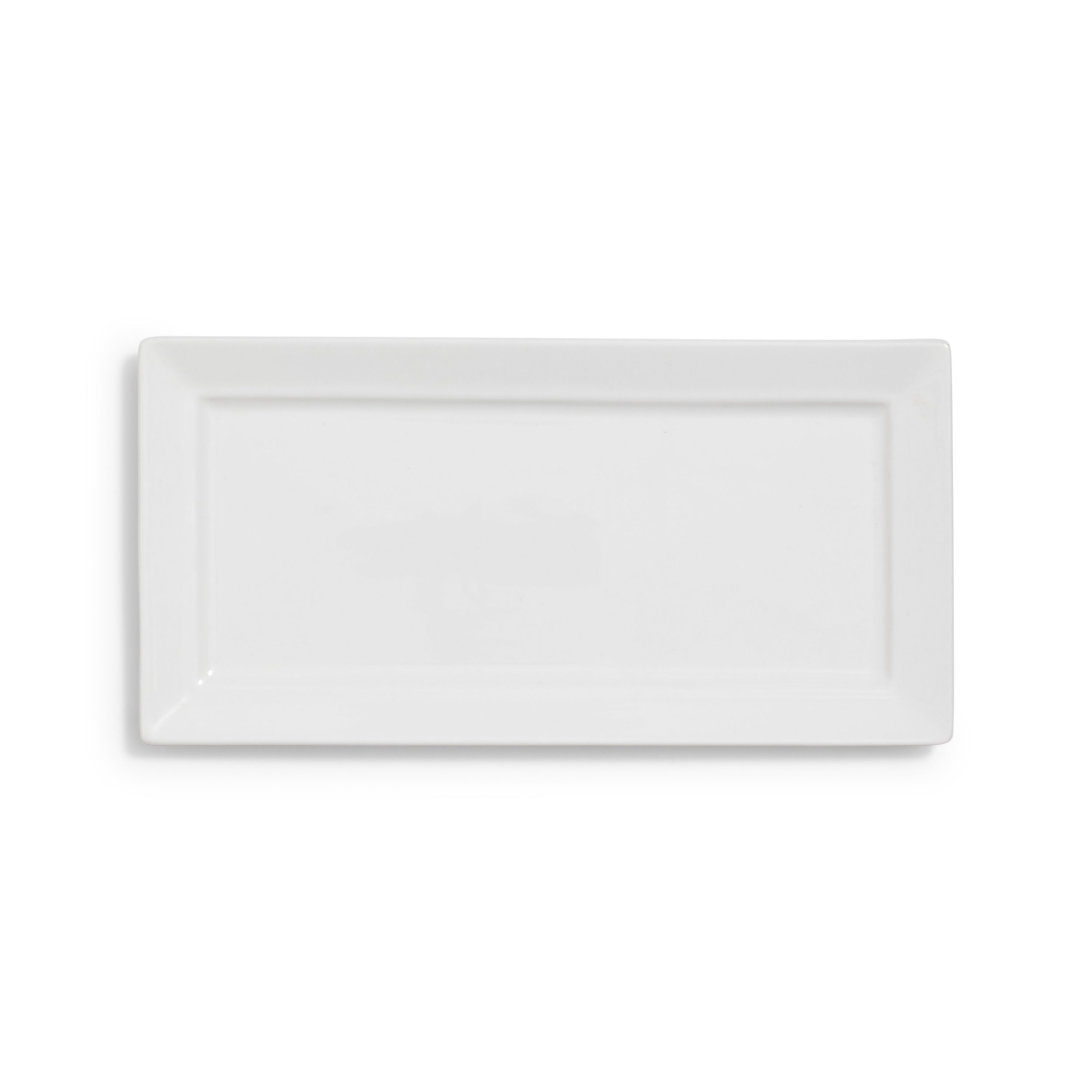 Rectangular White Mod 10"x5"