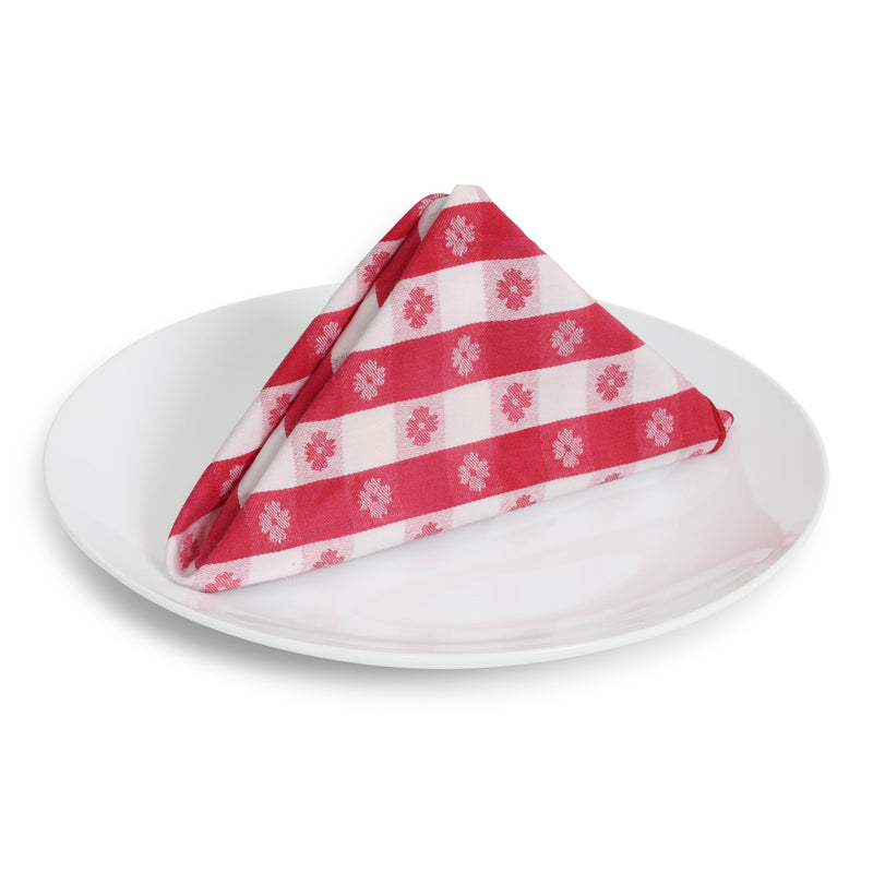 Red and White Tavern Check Napkin