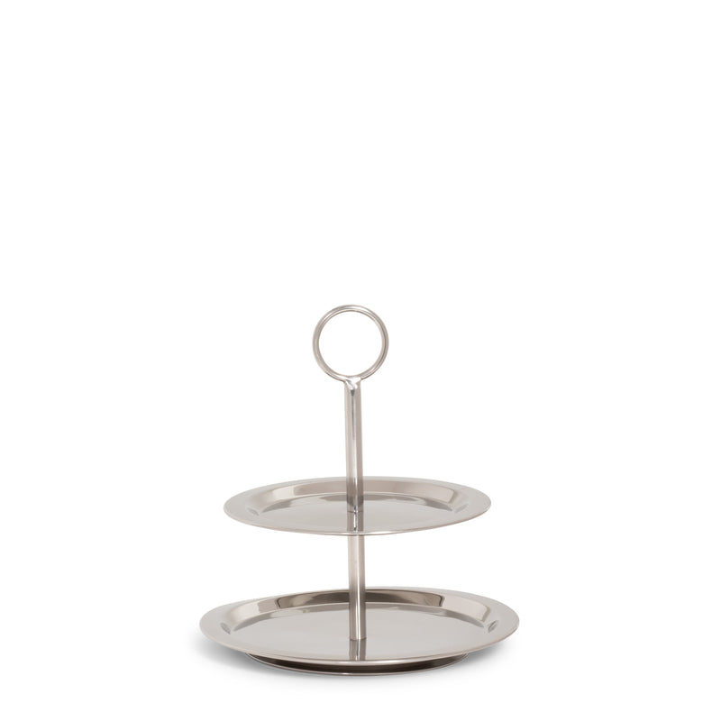 Silver 2-Tier Flat Candy Dish