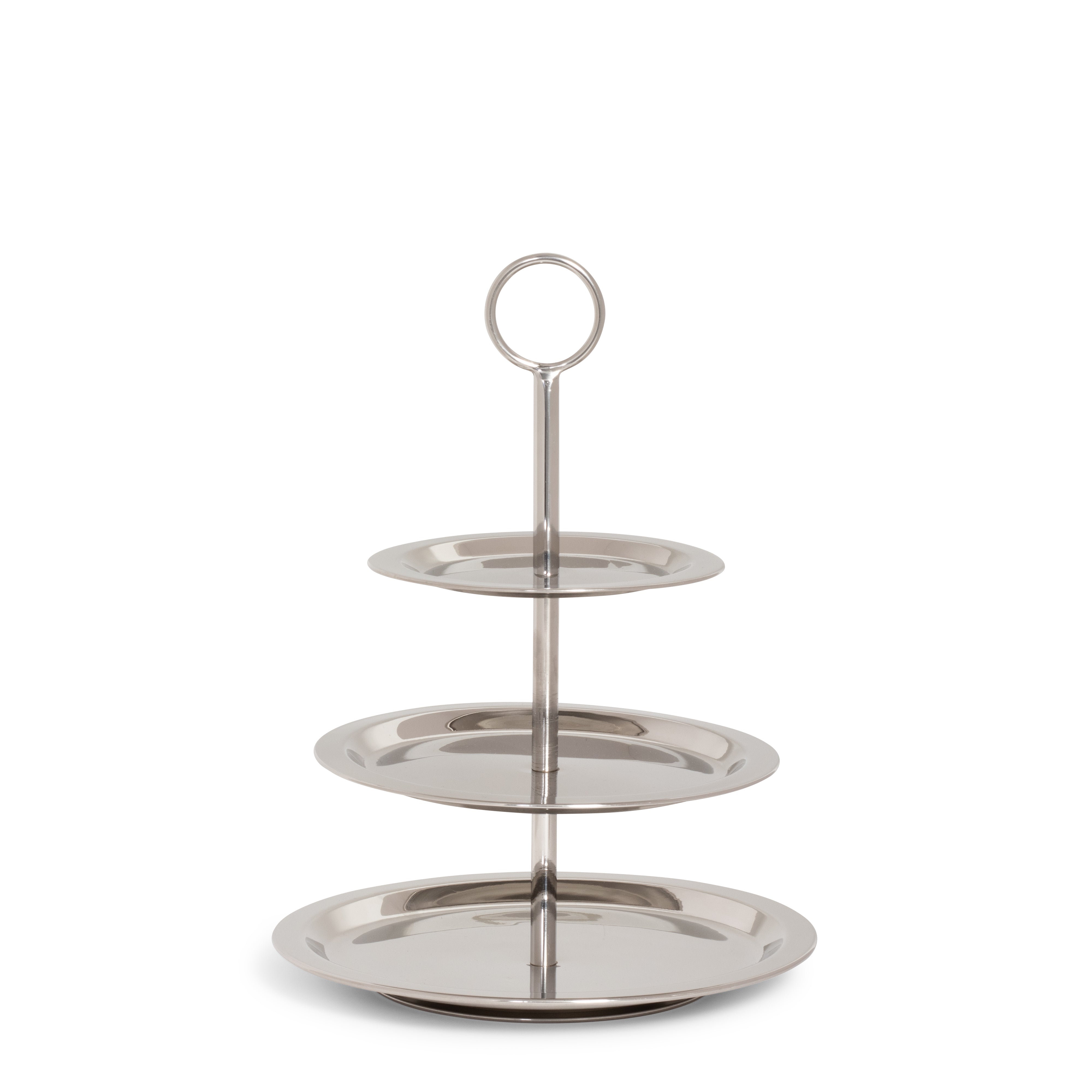 Silver 3-Tier Flat Candy Dish