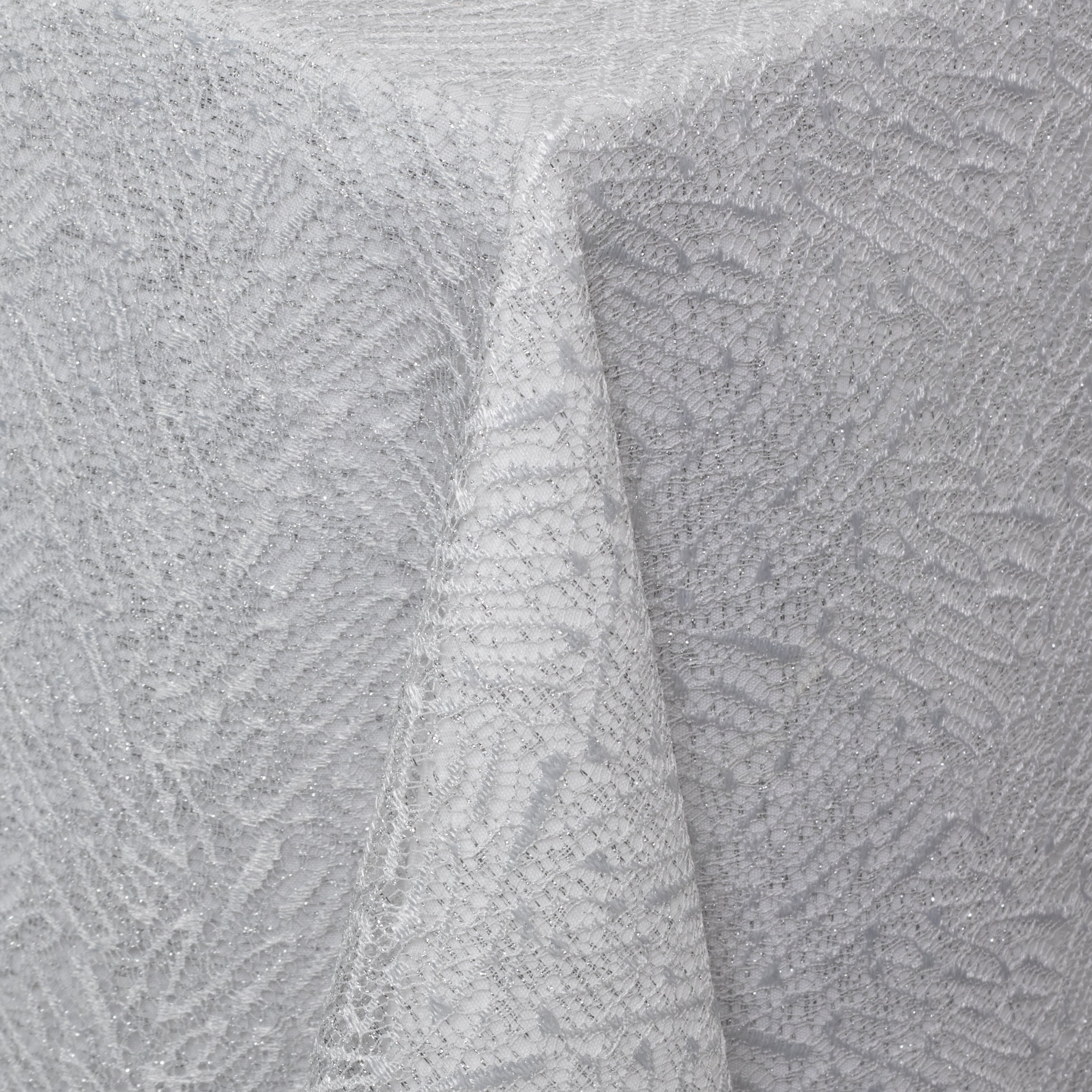 Silver Lace Sheer Topper