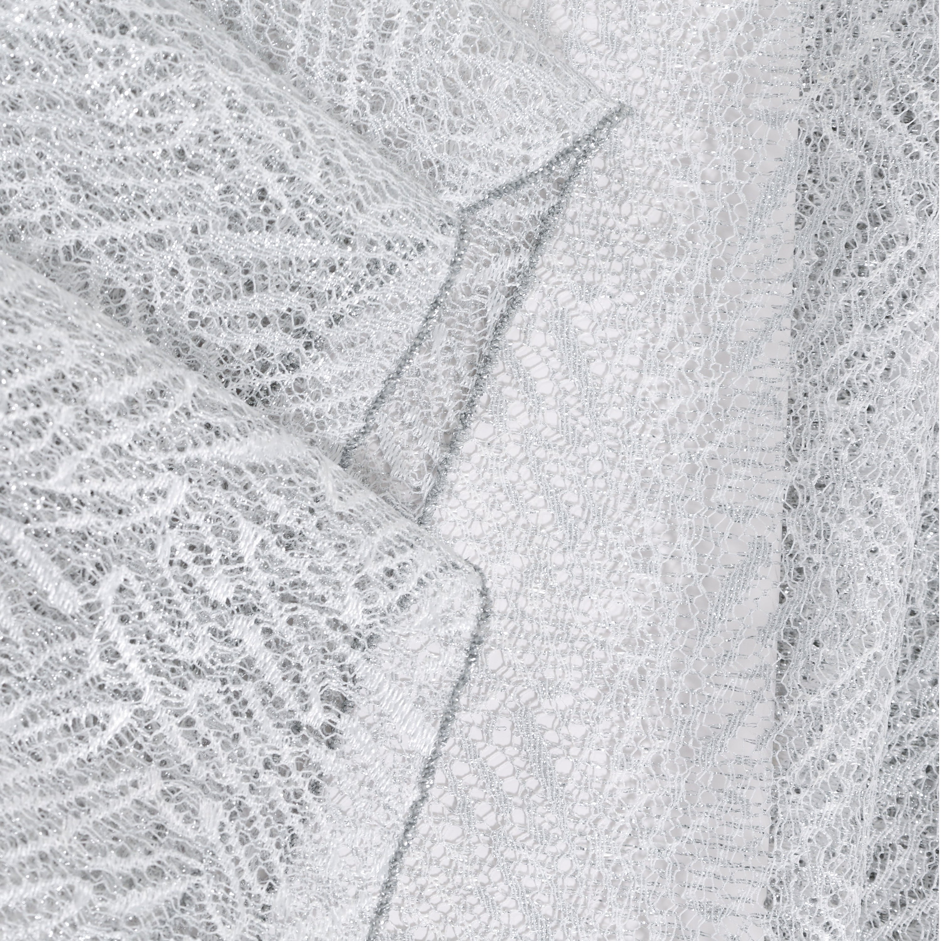 Silver Lace Sheer Topper