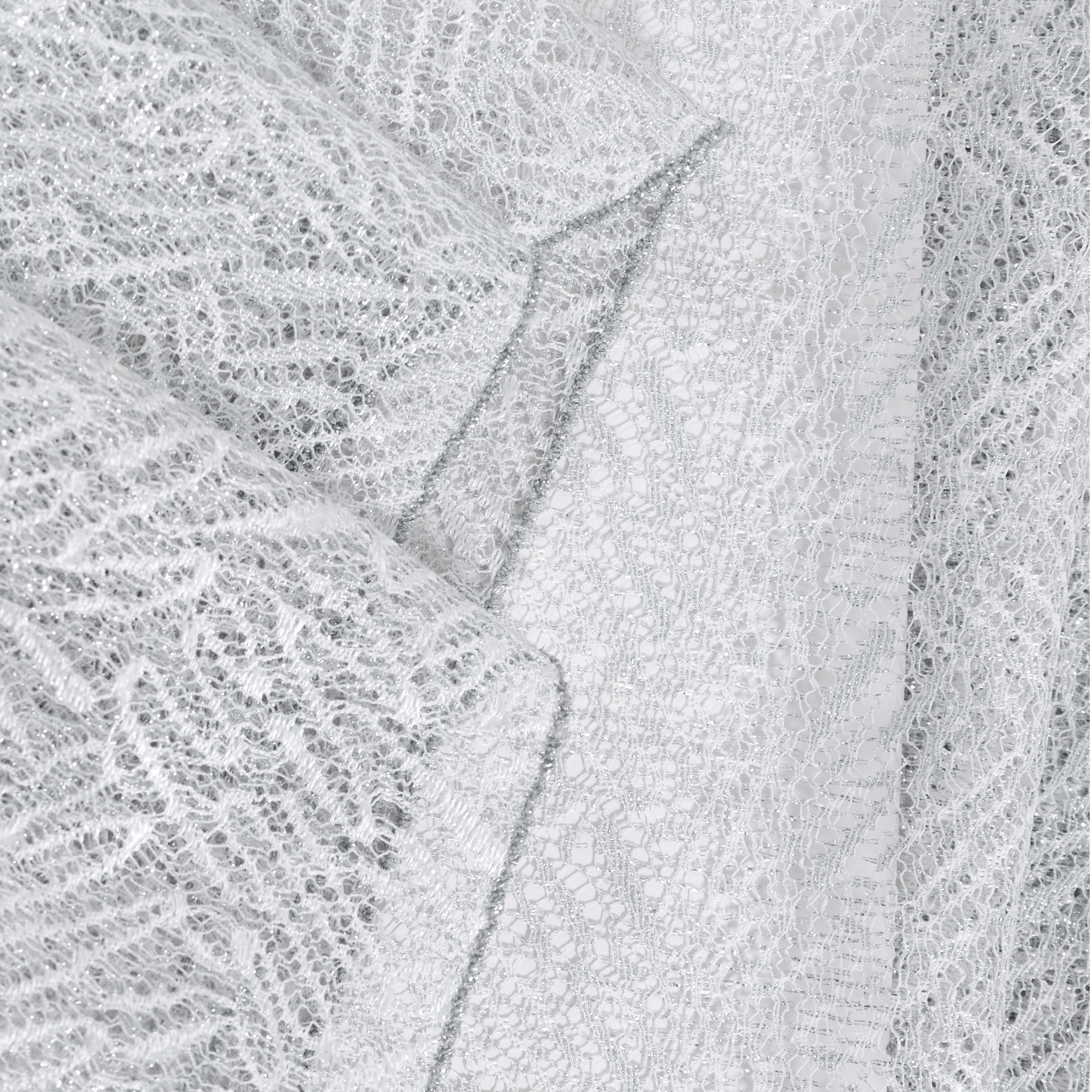 Silver Lace Sheer Topper