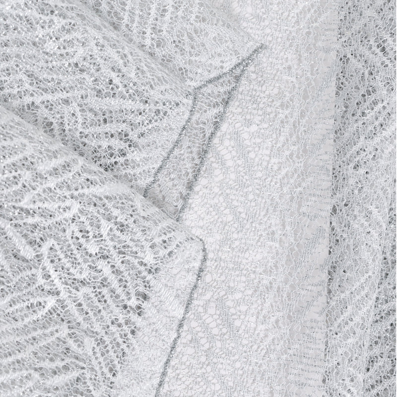 Silver Lace Sheer Topper