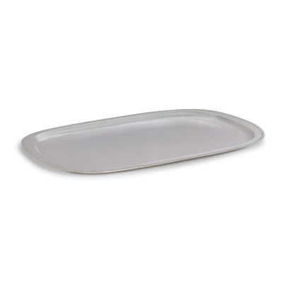 Silver Beaded Rectangular Tray