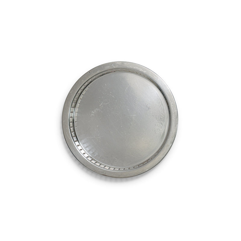 Silver Round Galley Tray 12"