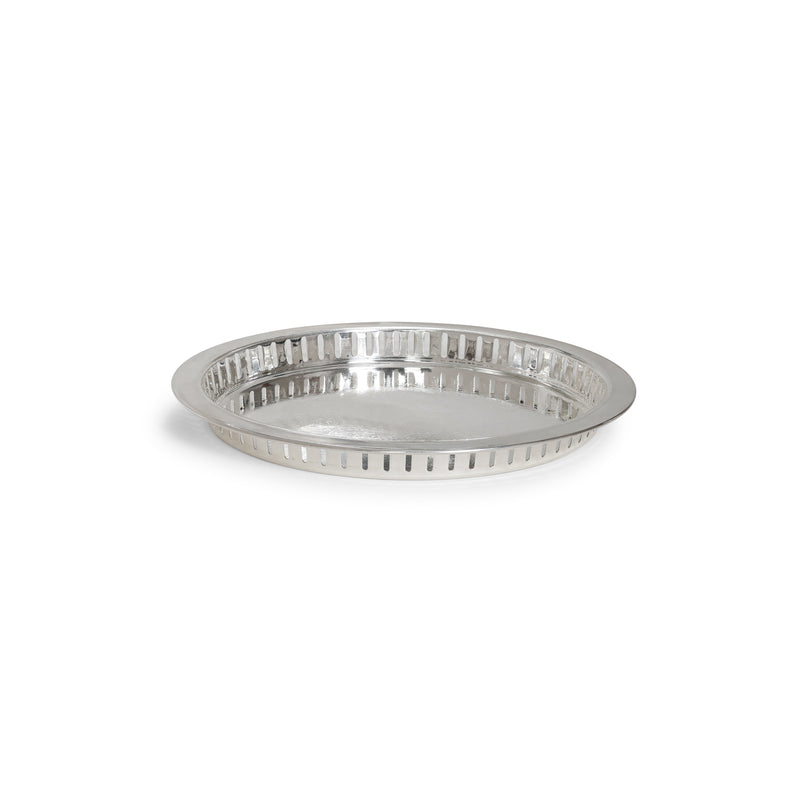 Silver Round Galley Tray 12"