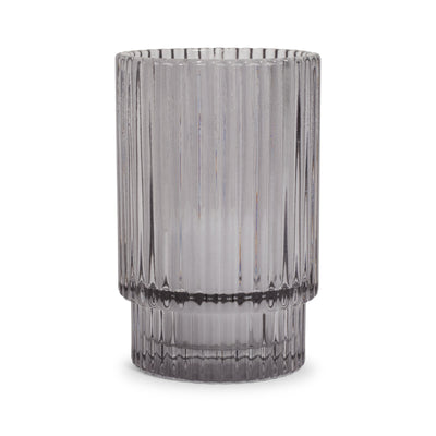 Smoke Fluted Glass Votive