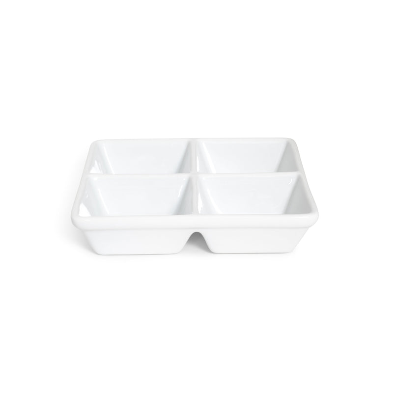 Square Tasting Dish 4 Section