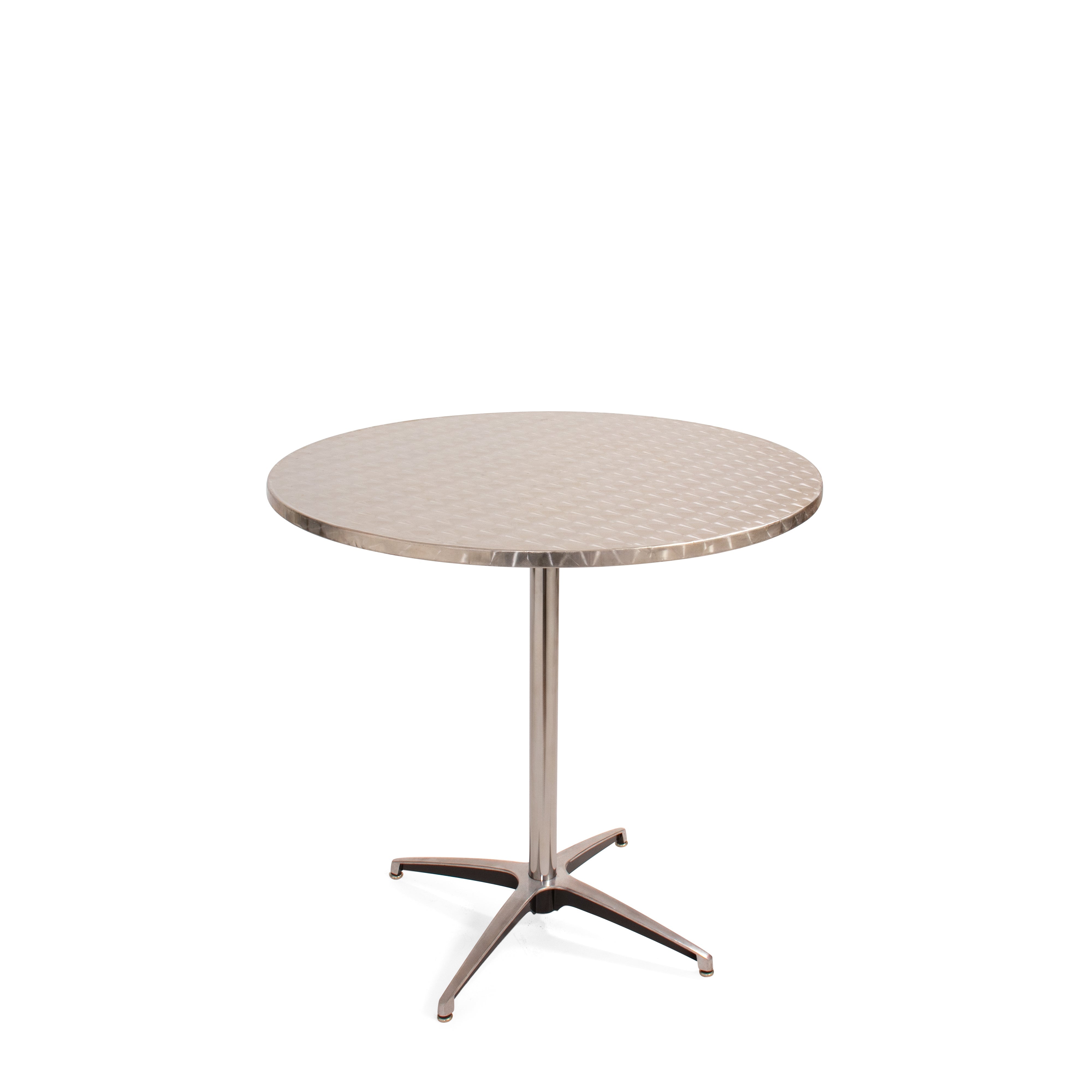 Round Stainless Steel Cocktail Table
