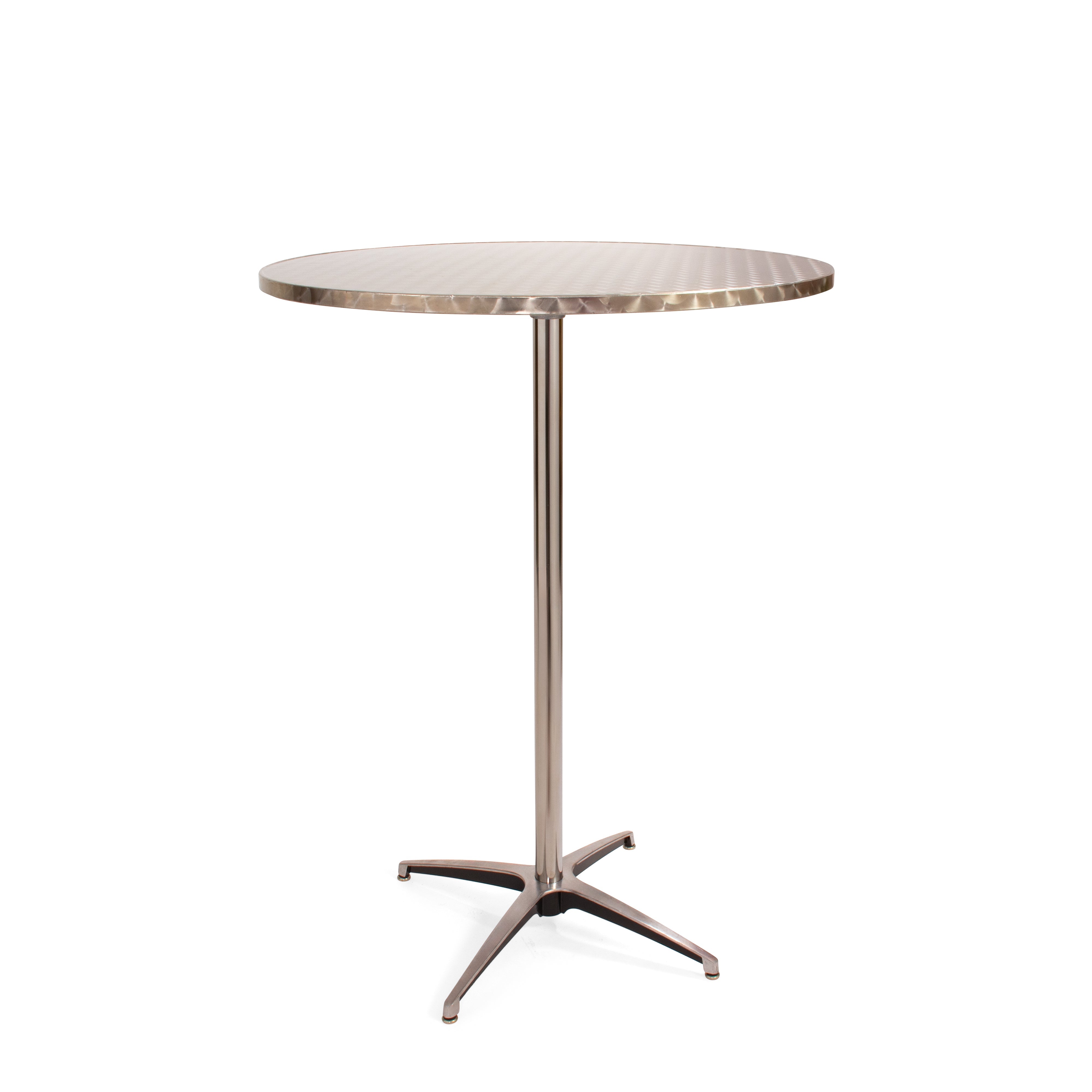 Round Stainless Steel Cocktail Table