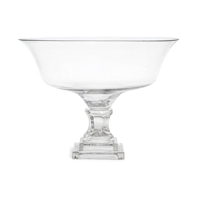 Stemmed Glass Punch Bowl 13"