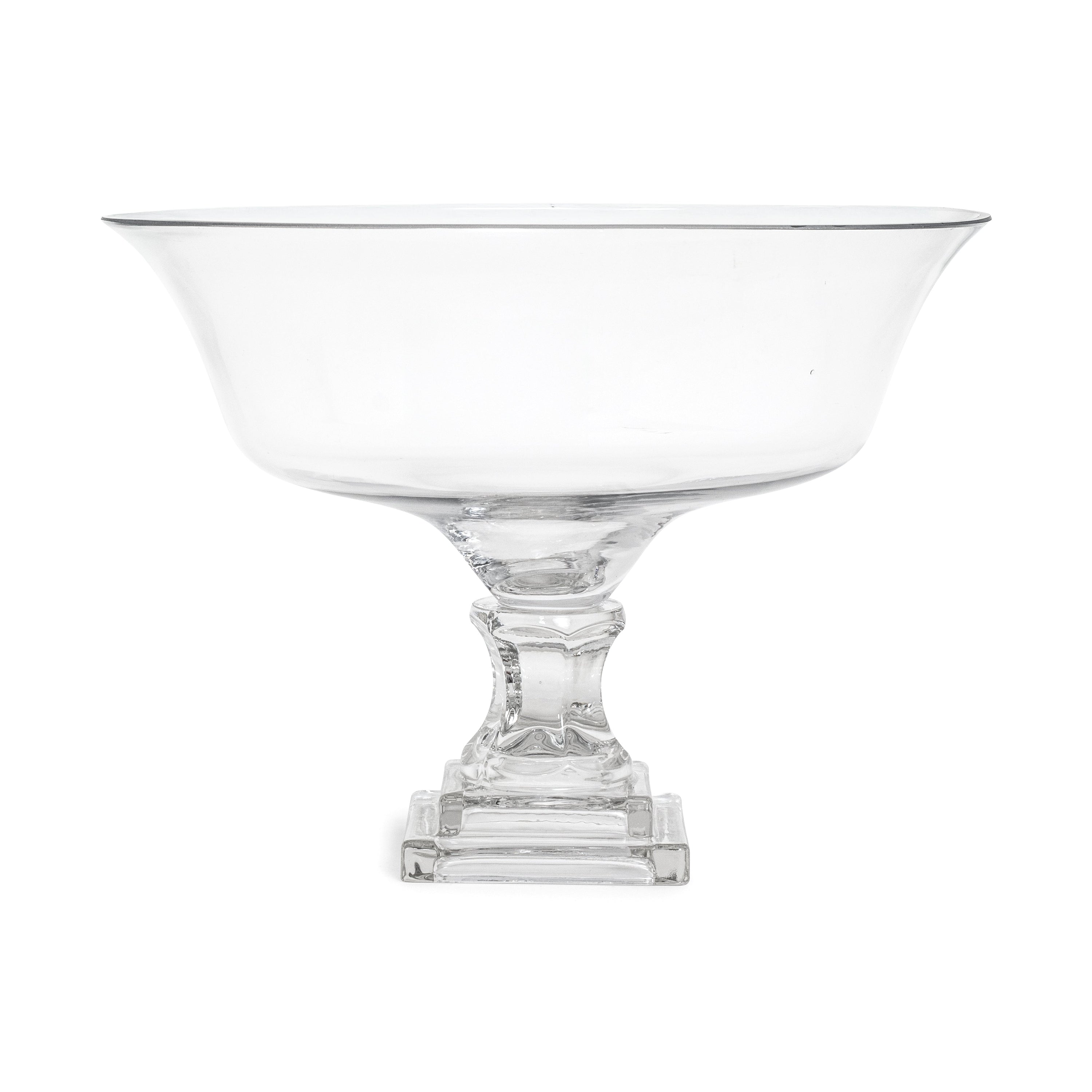 Stemmed Glass Punch Bowl 13"