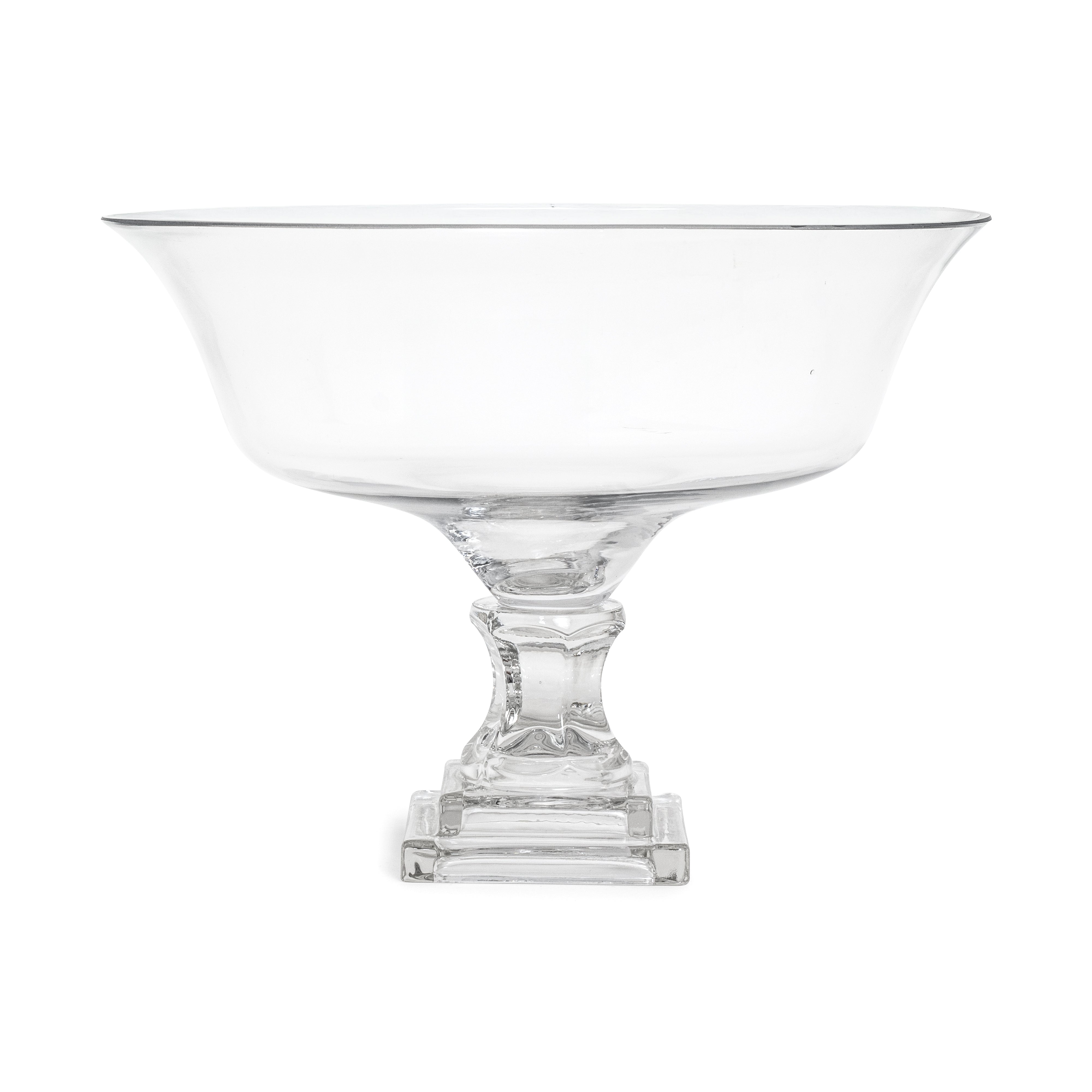 Stemmed Glass Punch Bowl 13"