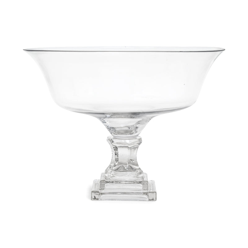 Stemmed Glass Punch Bowl 13"