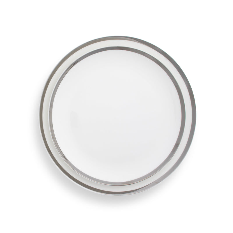 Tavola Coupe Silver Rim Dinner 10"