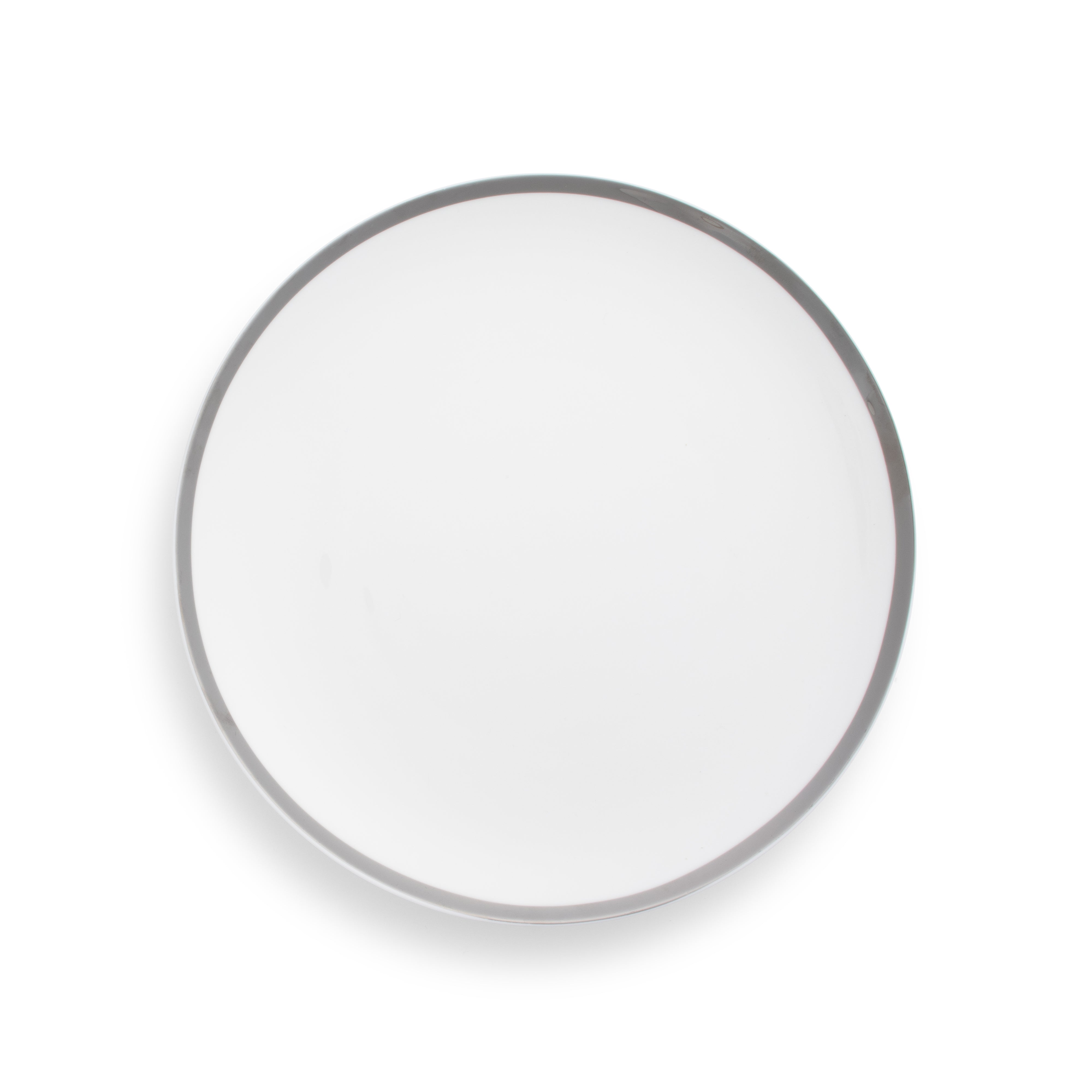 Tavola Coupe Silver Rim Dinner 10"