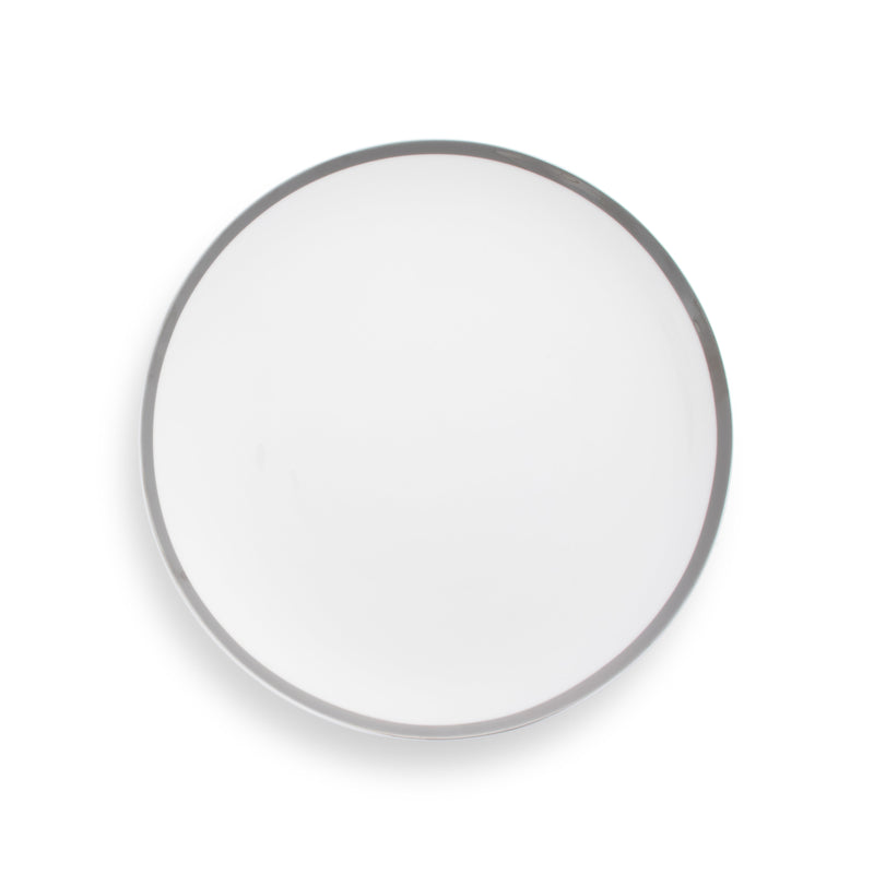 Tavola Coupe Silver Rim Dinner 10"