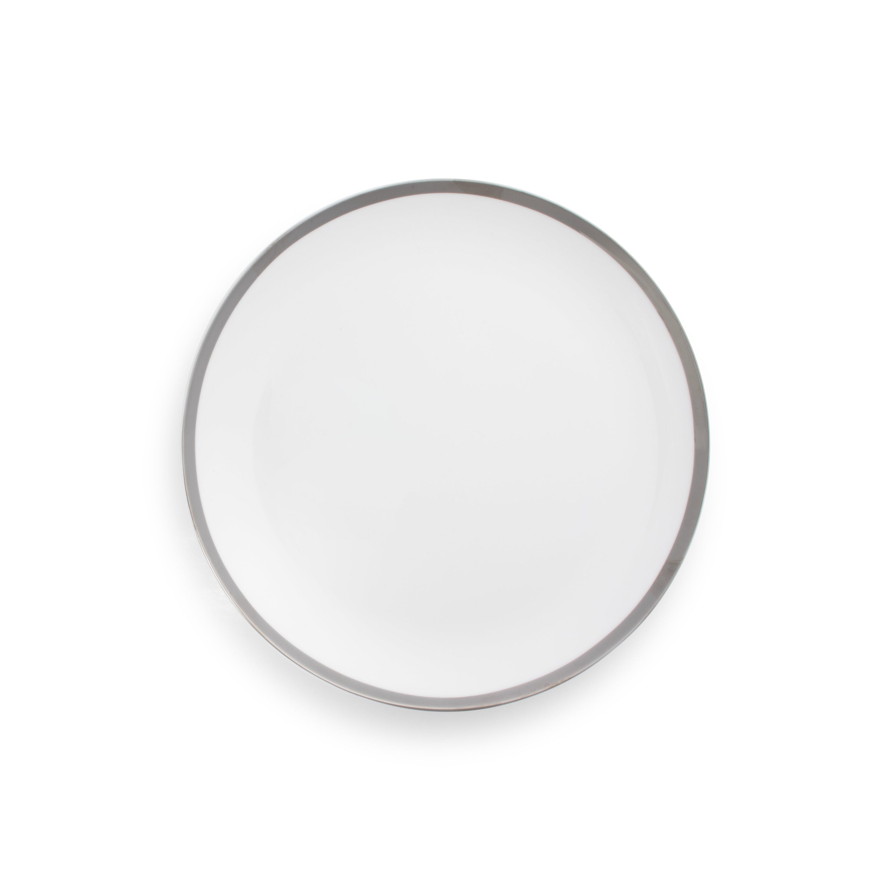 Tavola Coupe Silver Rim Luncheon 9"