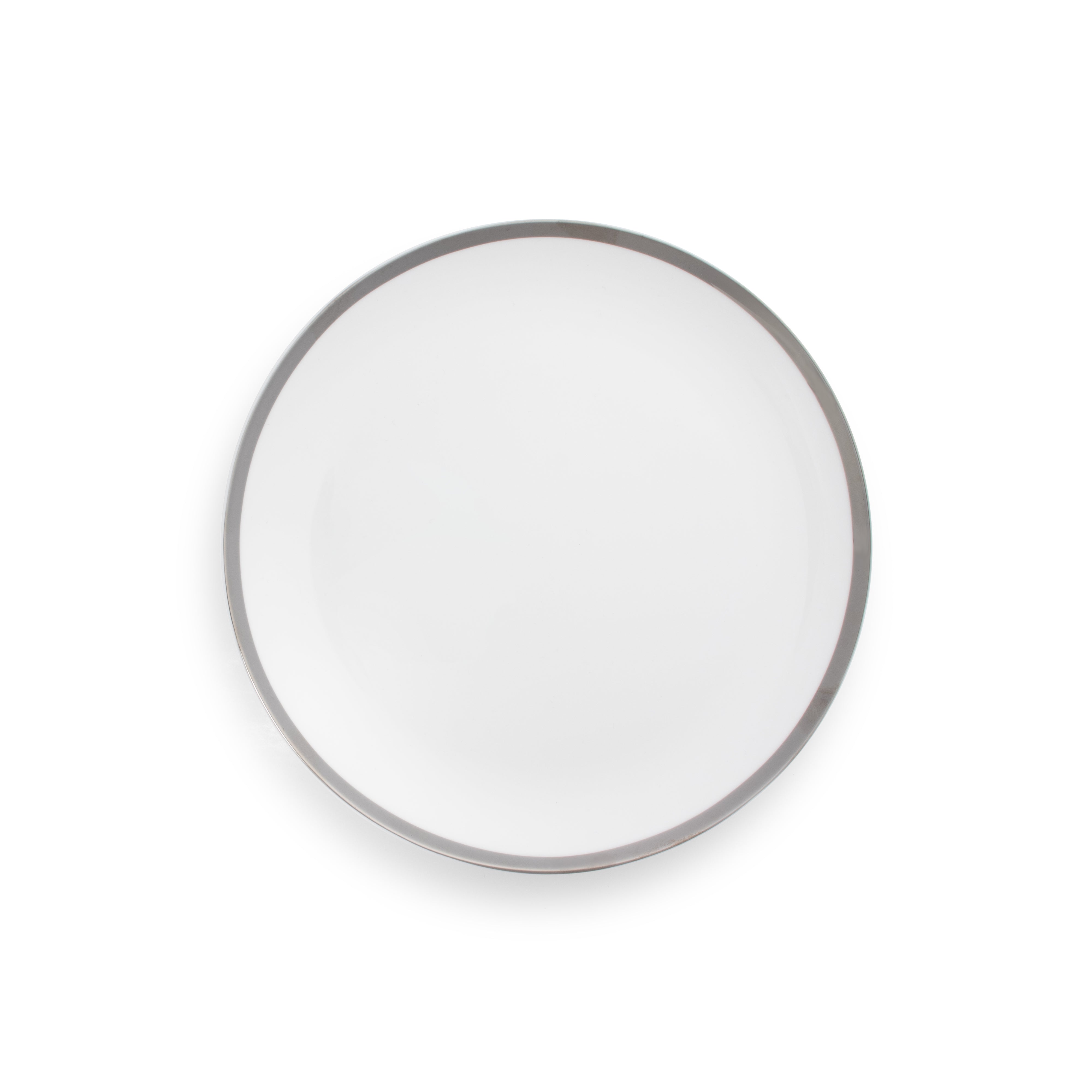 Tavola Coupe Silver Rim Luncheon 9"