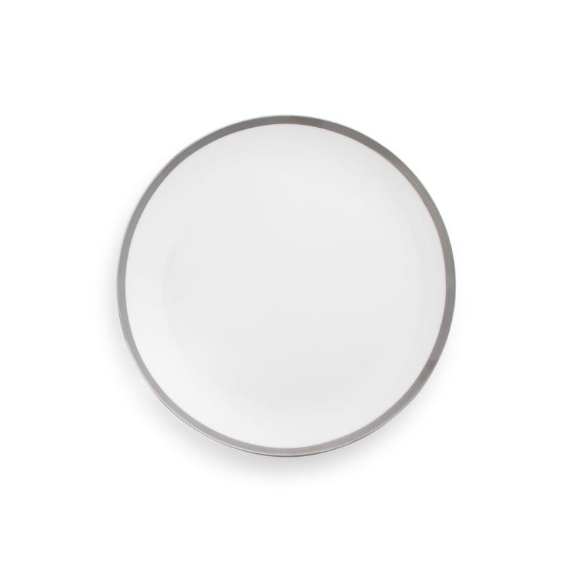 Tavola Coupe Silver Rim Luncheon 9"