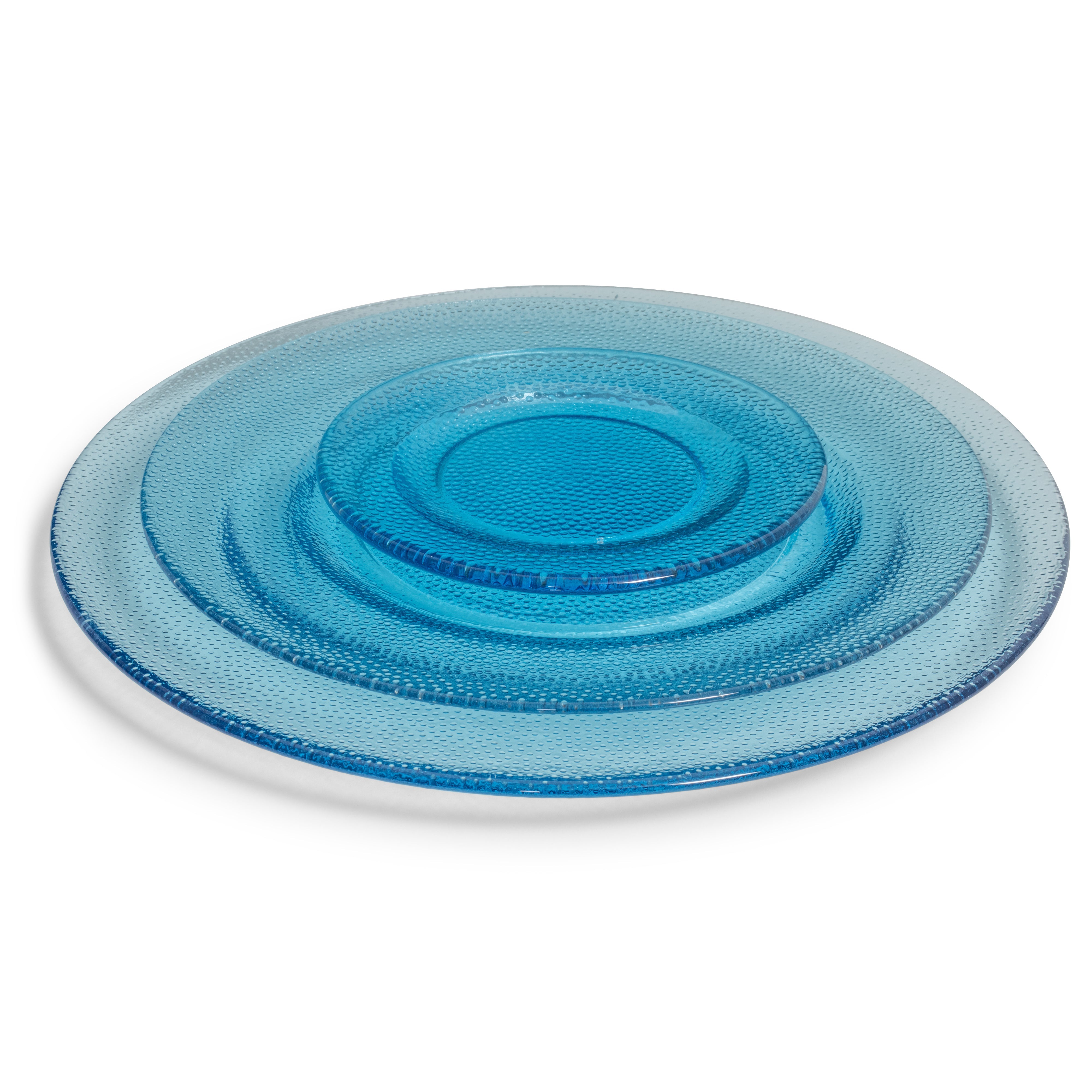 Turquoise Glass Bread & Butter 6"