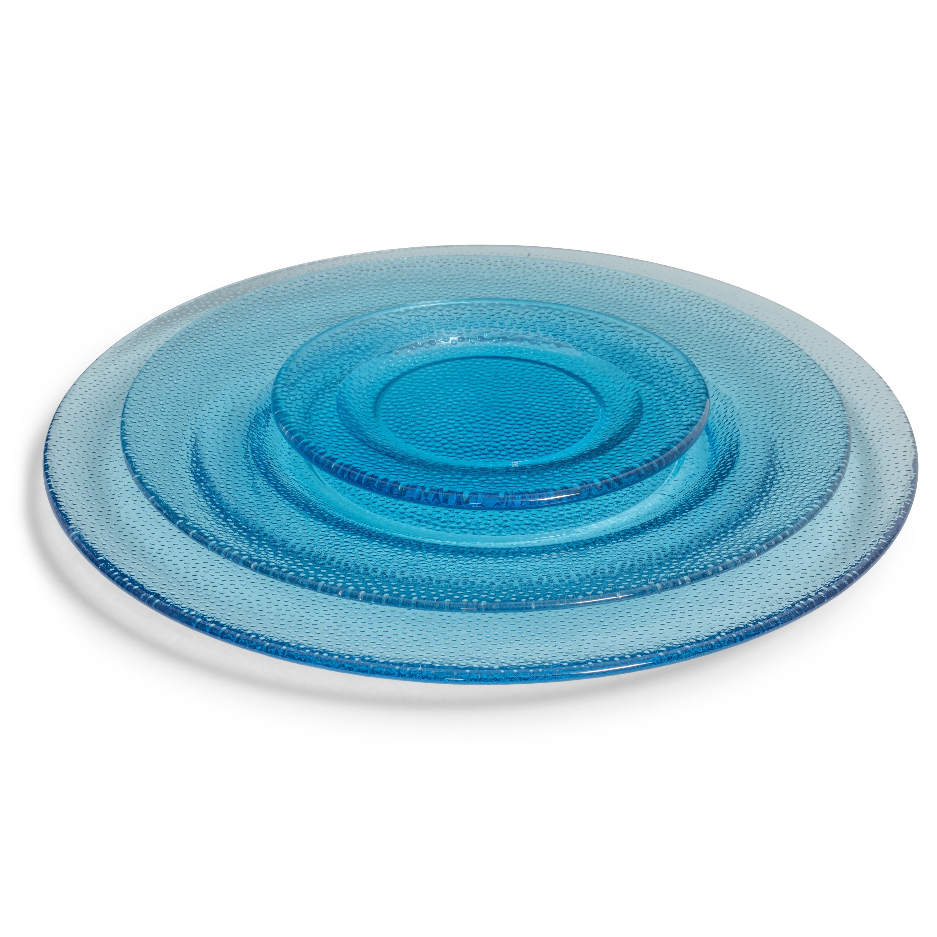 Turquoise Glass Charger 12"