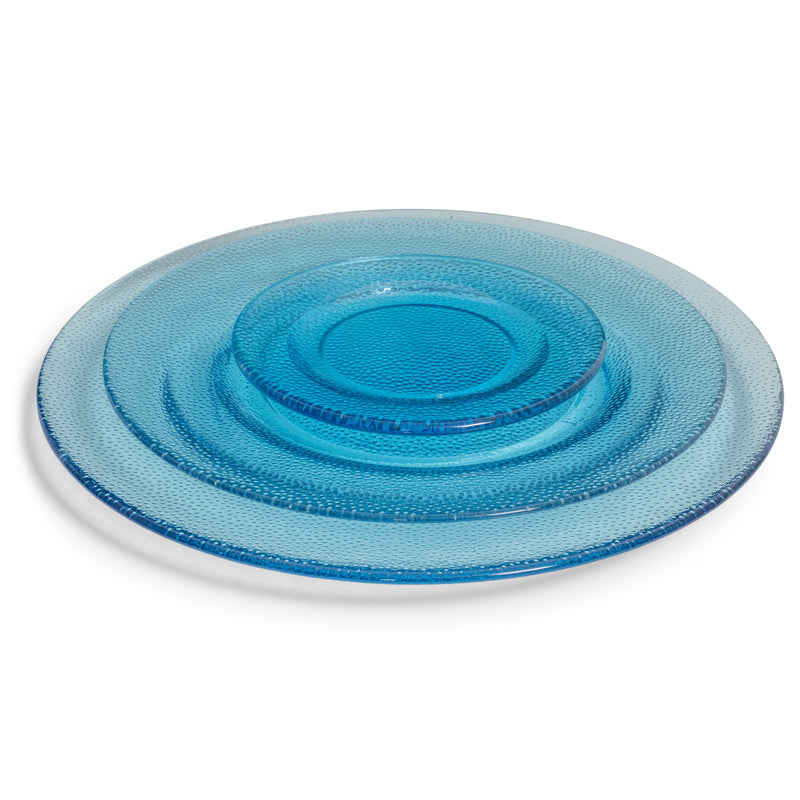 Turquoise Glass Charger 12"