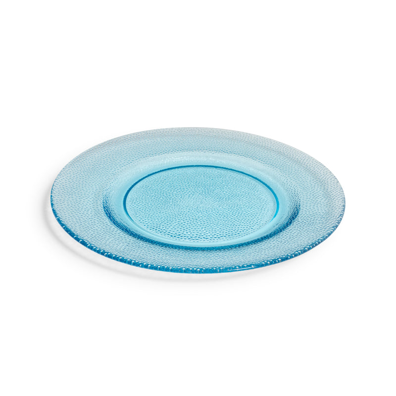 Turquoise Glass Dinner 10"