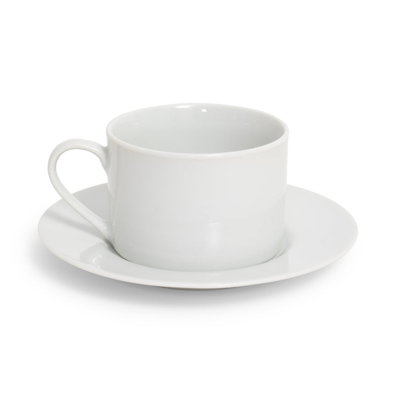 White Coupe Barrel Cup/Saucer
