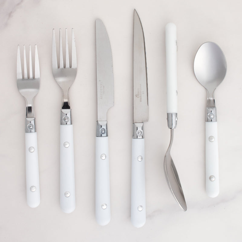 White Enamel Flatware