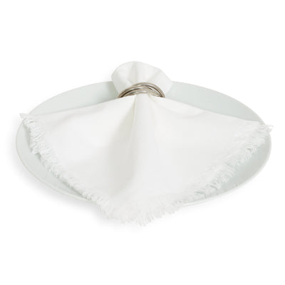 White Fringe Napkin