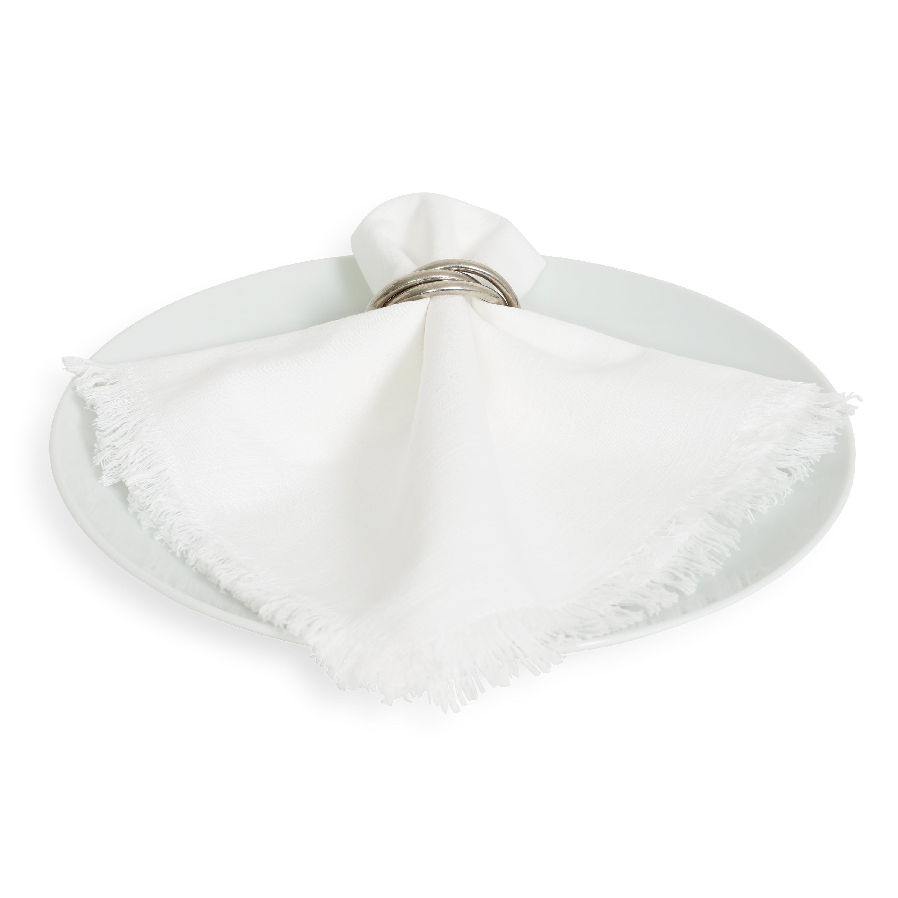 White Fringe Napkin