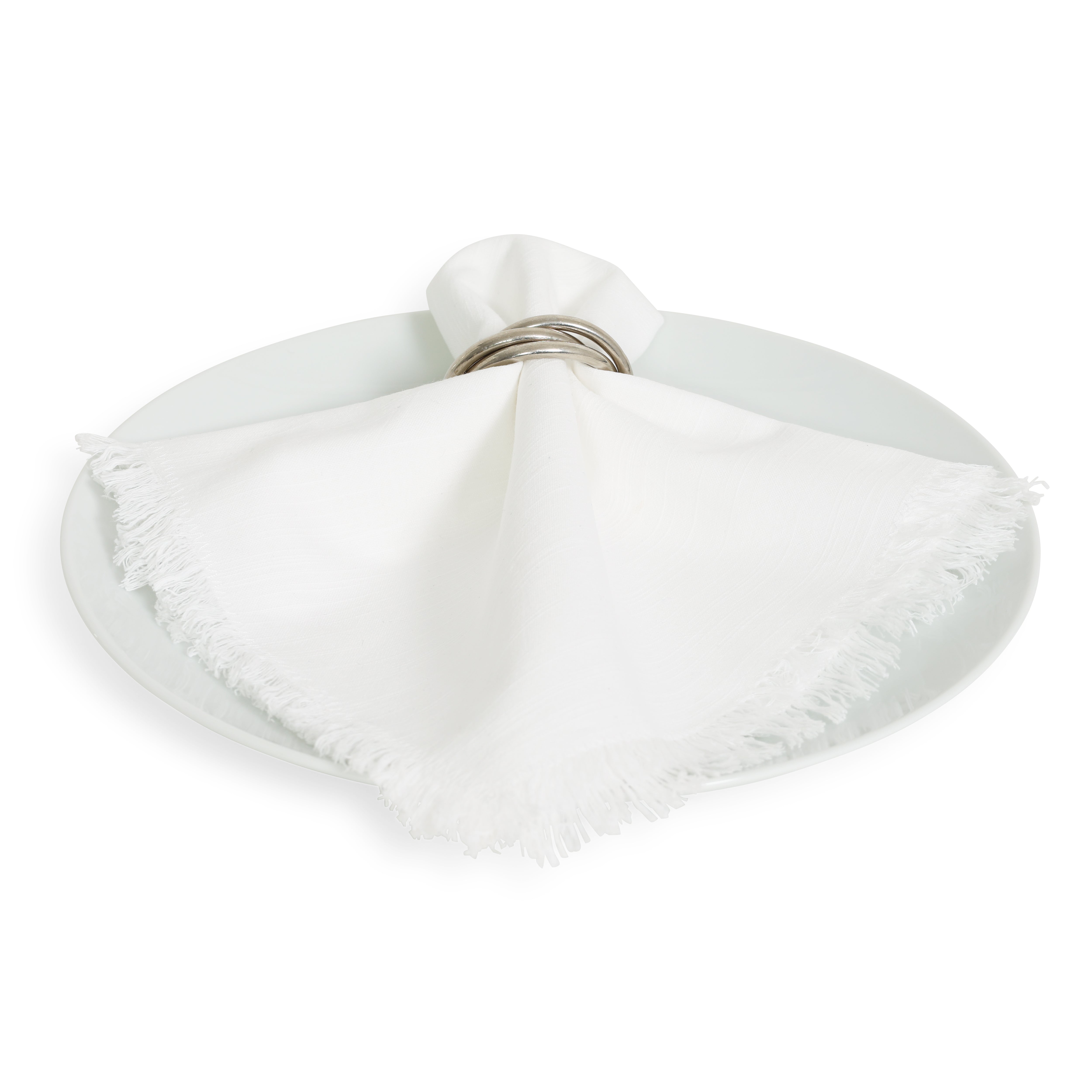 White Fringe Napkin