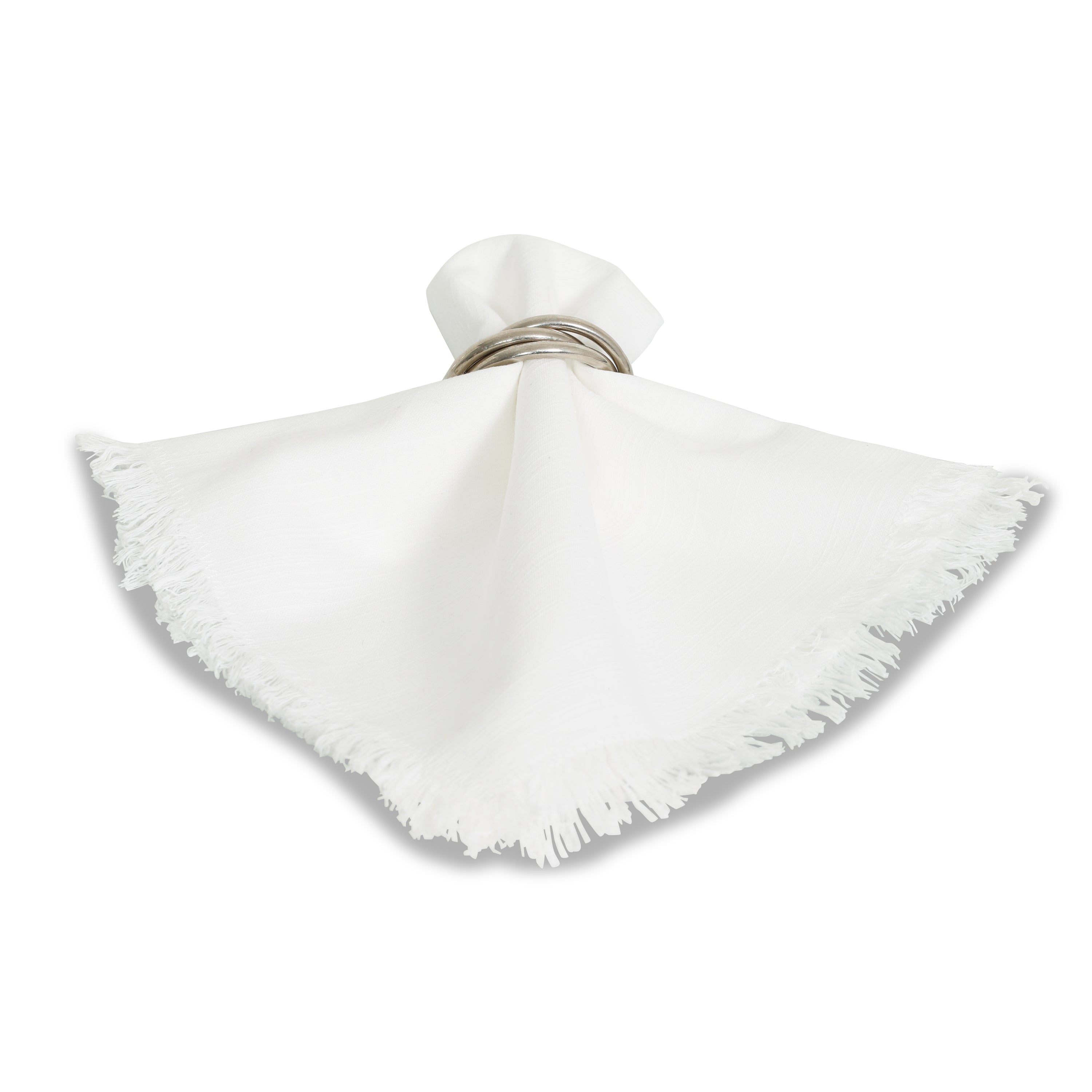 White Fringe Napkin