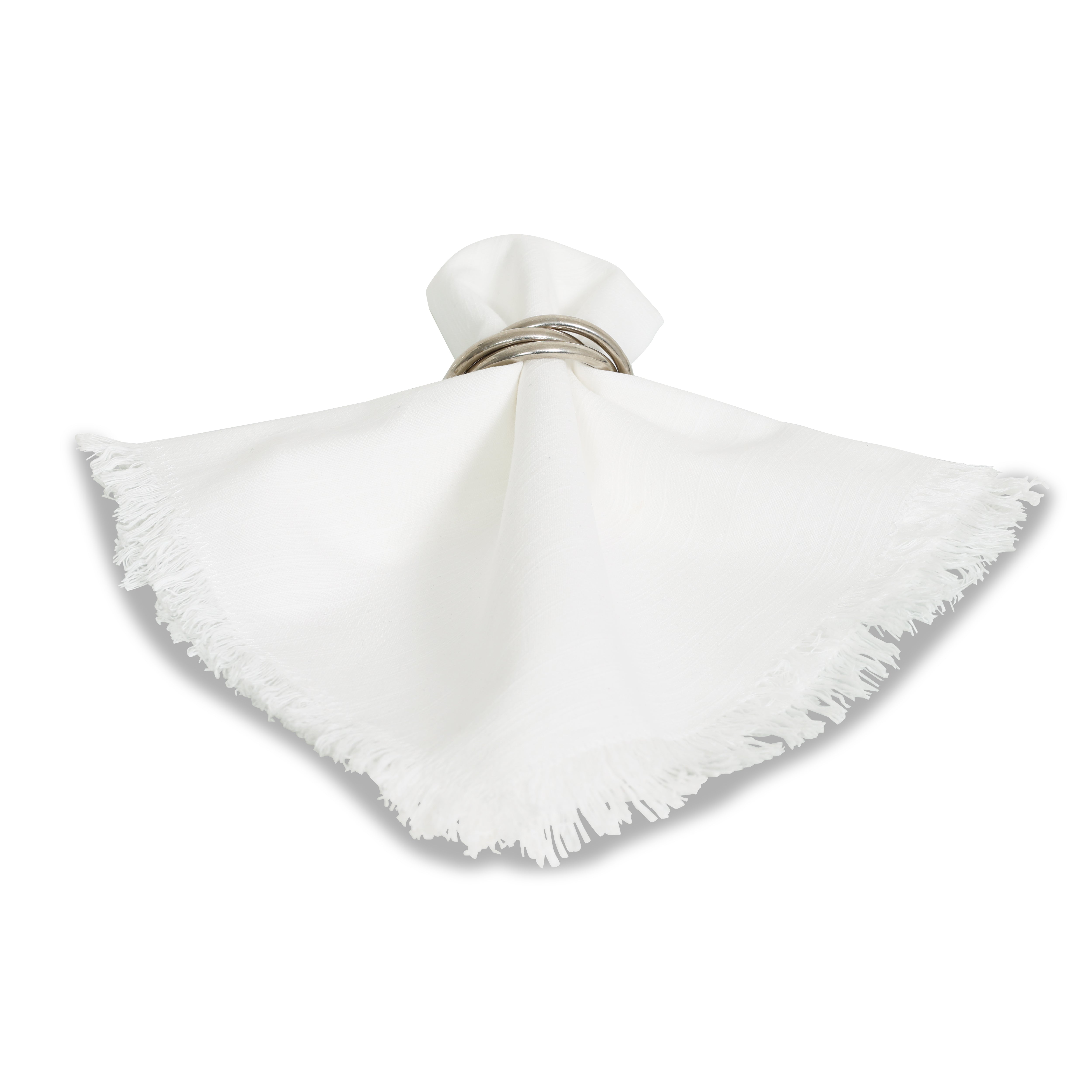 White Fringe Napkin