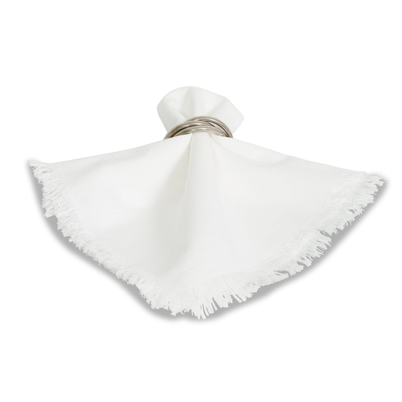 White Fringe Napkin