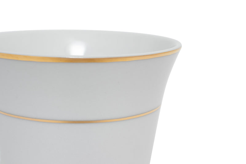 White Gold Rim Cup/Saucer