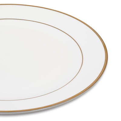 White Gold Rim Dinner 10"
